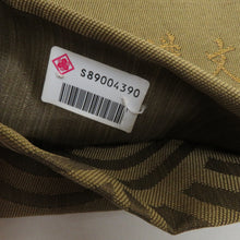 Load image into Gallery viewer, 袋帯 西陣織 未仕立て となみ帯 牡丹青海波紋様 草木染 茶色ｘ緑色ｘ青色 証紙付き 箱付き 六通柄 正絹 仕立て上がり 長さ464cm