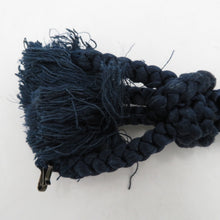 Load image into Gallery viewer, 和小物 羽織紐 まとめて 3点セット 男性用 絹 紺色 丸組 手組紐 正絹 メンズ用 和装小物 撚り房 舞台衣裳