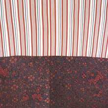 Load image into Gallery viewer, 道行 茶色ｘ小豆色ｘ赤色 唐草花模様 ぼかし 渋い系 正絹 染め模様 着物コート 和装用 ちりよけ 身丈84cm