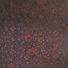 Load image into Gallery viewer, 道行 茶色ｘ小豆色ｘ赤色 唐草花模様 ぼかし 渋い系 正絹 染め模様 着物コート 和装用 ちりよけ 身丈84cm