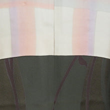 Load image into Gallery viewer, 道行 小豆色ｘ茶色 渋い系 植物模様 正絹 染め模様 着物コート 和装用 ちりよけ 身丈92cm