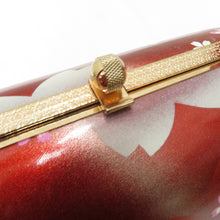 画像をギャラリービューアに読み込む, 和装バッグ 振袖用 エナメル フォーマル レッド系 桜文様 単品バッグ