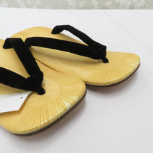 画像をギャラリービューアに読み込む, 雪駄 男性用 LLサイズ 27ｃｍ 黒ベルベット鼻緒 ビニール黄畳表 定番カラー メンズ 履物 男物 和装 着物 浴衣