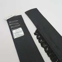 画像をギャラリービューアに読み込む, 重ね襟 ローブデコルテ調 重ね衿 パール レース 地模様 紺×黒 成人式 前撮り 結婚式 卒業式 振袖 伊達衿