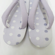 画像をギャラリービューアに読み込む, 草履 パープル系 パステルカラー 水玉 ドット柄 カジュアル 履物 フリーサイズ