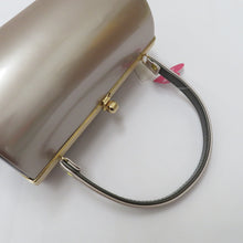 画像をギャラリービューアに読み込む, 草履・バッグセット 振袖用 草履バッグセット くすみピンク×濃グレー ツートーン 無地調 エナメル フリーサイズ フォーマル 成人式 卒業式