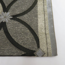 画像をギャラリービューアに読み込む, 袋帯 振袖用 ブラック系 黒×金×銀 七宝柄 全通柄 ポリエステル フォーマル 仕立て上がり 着物帯 モノトーン Freek 日本製 長さ460cm