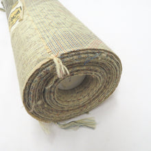 Load image into Gallery viewer, 反物 紬 着尺 正絹 ベージュ系 亀甲・源氏車・麻の葉 女性着物用 生地 未仕立て カジュアル 普段着物 和裁練習 洋服リメイク