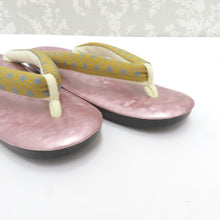 画像をギャラリービューアに読み込む, 草履 ウレタン草履 薄ピンク カラシ×グレー 麻の葉 鼻緒 レディース 履物 ウレタンソール カジュアル