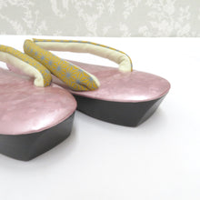 画像をギャラリービューアに読み込む, 草履 ウレタン草履 薄ピンク カラシ×グレー 麻の葉 鼻緒 レディース 履物 ウレタンソール カジュアル