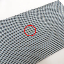 Load image into Gallery viewer, 角帯 正絹 水色×黒×白 ブルー系 格子 紳士 男性用 メンズ 男帯 着物 和装 チェック 未仕立て 長さ398cm