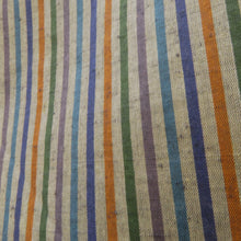 画像をギャラリービューアに読み込む, ウール着物 単衣 グレー×多色 縞 バチ衿 カジュアルきもの 普段着物 仕立て上がり ウールきもの 和洋ミックス 身丈162.3cm