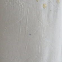 Load image into Gallery viewer, 襦袢 礼装用 白色ｘ金色ｘ銀色 箔入り 小梅模様 正絹 地紋入り 半衿付き 広衿 長襦袢 仕立て上がり 女性着物用 身丈130cm