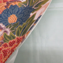 Load image into Gallery viewer, 袋帯 四季花紋様 緑色ｘ多色 カラフル 金糸 六通柄 フォーマル向け 仕立て上がり 着物帯 長さ440cm