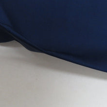 画像をギャラリービューアに読み込む, 名古屋帯 正絹 塩瀬 紺色ｘオレンジ色 茶道具紋様 お太鼓柄 カジュアル 仕立て上がり 着物帯 長さ378cm