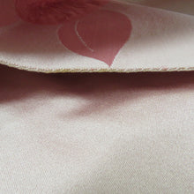 画像をギャラリービューアに読み込む, 名古屋帯 八寸帯 正絹 ピンク色 花紋様 六通柄 カジュアル 仕立て上がり 着物帯 長さ337cm