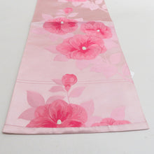 画像をギャラリービューアに読み込む, 名古屋帯 八寸帯 正絹 ピンク色 花紋様 六通柄 カジュアル 仕立て上がり 着物帯 長さ337cm