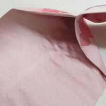 画像をギャラリービューアに読み込む, 名古屋帯 八寸帯 正絹 ピンク色 花紋様 六通柄 カジュアル 仕立て上がり 着物帯 長さ337cm