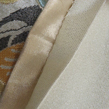 画像をギャラリービューアに読み込む, 袋帯 松と菊に藤紋様 灰色ｘ多色 金糸銀糸 六通柄 フォーマル向け 仕立て上がり 着物帯 長さ440cm