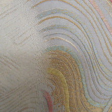 画像をギャラリービューアに読み込む, 袋帯 寿波彩映 グレー系 金糸銀糸 灰色ｘ多色 カラフル 六通柄 フォーマル向け 仕立て上がり 着物帯 長さ440cm