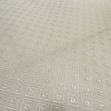 画像をギャラリービューアに読み込む, 袋帯 菱型に向かい鳳凰紋様 ベージュ色ｘ金色ｘ薄紫色 金糸銀糸 六通柄 フォーマル向け 仕立て上がり 着物帯 長さ424cm