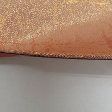 画像をギャラリービューアに読み込む, 袋帯 稲妻型に華文紋様 オレンジ色ｘ黄色ｘ多色 箔入り 金糸 お太鼓柄 フォーマル向け 仕立て上がり 着物帯