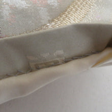 画像をギャラリービューアに読み込む, 袋帯 正絹 グレーシルバー系 灰色ｘ銀色ｘ多色 金糸銀糸 抽象柄 六通柄 フォーマル向け 仕立て上がり 着物帯 長さ440cm