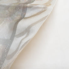 画像をギャラリービューアに読み込む, 袋帯 正絹 グレーシルバー系 灰色ｘ銀色ｘ多色 金糸銀糸 抽象柄 六通柄 フォーマル向け 仕立て上がり 着物帯 長さ440cm