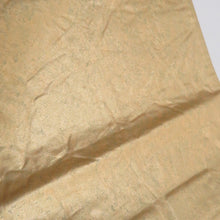 画像をギャラリービューアに読み込む, 袋帯 正絹 塗金引箔 金糸 ゴールド系 翁面紋様 お太鼓柄 金色ｘ緑色 仕立て上がり 着物帯 長さ424cm