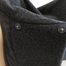 画像をギャラリービューアに読み込む, 着物コート 着物コート カシミア毛混 シャルム加工 グレー 和装用 ちりよけ 身丈100cm