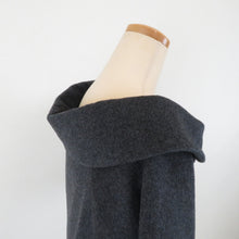 画像をギャラリービューアに読み込む, 着物コート 着物コート カシミア毛混 シャルム加工 グレー 和装用 ちりよけ 身丈100cm