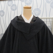 画像をギャラリービューアに読み込む, 着物コート 着物コート カシミア毛混 シャルム加工 グレー 和装用 ちりよけ 身丈100cm