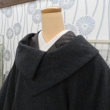 画像をギャラリービューアに読み込む, 着物コート 着物コート カシミア毛混 シャルム加工 グレー 和装用 ちりよけ 身丈100cm