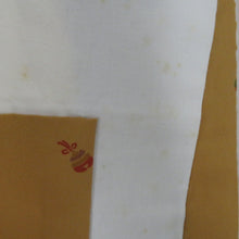 画像をギャラリービューアに読み込む, 襦袢 長襦袢 辛子色 鈴模様 正絹 半衿付き 広衿 仕立て上がり 女性着物用 身丈140cm