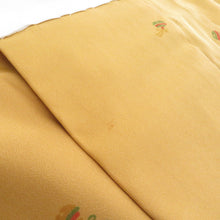 画像をギャラリービューアに読み込む, 襦袢 長襦袢 辛子色 鈴模様 正絹 半衿付き 広衿 仕立て上がり 女性着物用 身丈140cm