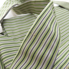 Load image into Gallery viewer, 袴 男性用 米沢織 余り布付き 行燈袴 絹 紐下約89.2cm 緑色ｘ黒色ｘ灰色 男物はかま 仕立て上がり