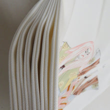 画像をギャラリービューアに読み込む, 名古屋帯 塩瀬 染帯 白色ｘ多色 白連獅子紋様 正絹 お太鼓柄 カジュアル 仕立て上がり 着物帯