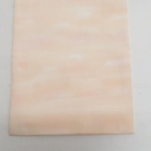 画像をギャラリービューアに読み込む, 名古屋帯 塩瀬 ぼかし染め 薄オレンジ色ｘ白色 辻が花調 花に流水紋様 正絹 お太鼓柄 カジュアル 仕立て上がり 着物帯 長さ361cm