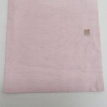 画像をギャラリービューアに読み込む, 名古屋帯 紬 染め模様 ピンク色ｘ緑色 薔薇文様 落款入り 正絹 お太鼓柄 カジュアル 仕立て上がり 着物帯 長さ370cm