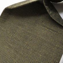 画像をギャラリービューアに読み込む, 名古屋帯 ひげ紬 俵織り 染め紬 月に兎紋様 うさぎ柄 黒色ｘ辛子色x灰色 正絹 お太鼓柄 カジュアル 仕立て上がり 着物帯 長さ360cm