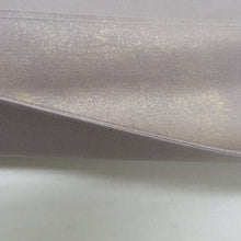 画像をギャラリービューアに読み込む, 名古屋帯 パープル系 グレーパープルｘ朱色 菊紋様 お太鼓柄 金糸 正絹 カジュアル 仕立て上がり 着物帯 長さ350cm