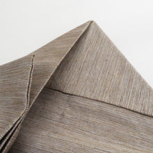 画像をギャラリービューアに読み込む, 名古屋帯 ベージュ系 薄茶色ｘ金色 幾何学文様 お太鼓柄 金糸 正絹 カジュアル 仕立て上がり 着物帯