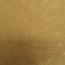 画像をギャラリービューアに読み込む, 名古屋帯 辛子色 波紋様 六通柄 織り文様 正絹 カジュアル 仕立て上がり 着物帯 長さ349cm