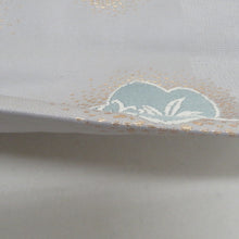 画像をギャラリービューアに読み込む, 名古屋帯 グレー系 薄灰色ｘ多色 金糸 桜模様 六通柄 正絹 カジュアル 仕立て上がり 着物帯 長さ361cm