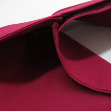 画像をギャラリービューアに読み込む, 名古屋帯 塩瀬 染め模様 ダークピンク色ｘ黄色ｘ多色 お太鼓柄 地紙文に花紋様 正絹 カジュアル 仕立て上がり 着物帯 長さ374cm