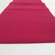 画像をギャラリービューアに読み込む, 名古屋帯 塩瀬 染め模様 ダークピンク色ｘ黄色ｘ多色 お太鼓柄 地紙文に花紋様 正絹 カジュアル 仕立て上がり 着物帯 長さ374cm