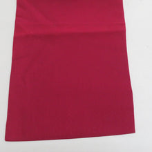 画像をギャラリービューアに読み込む, 名古屋帯 塩瀬 染め模様 ダークピンク色ｘ黄色ｘ多色 お太鼓柄 地紙文に花紋様 正絹 カジュアル 仕立て上がり 着物帯 長さ374cm