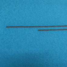 画像をギャラリービューアに読み込む, 名古屋帯 京袋帯 青色ｘ黒色 お太鼓柄 染め模様 幾何学文様 正絹 カジュアル 仕立て上がり 着物帯 長さ400cm 未使用品