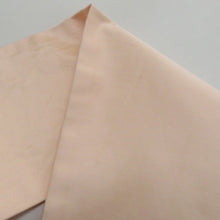 画像をギャラリービューアに読み込む, 名古屋帯 ベージュピンク色ｘ白色 小花紋様 刺繍入り お太鼓柄 織文様 正絹 カジュアル 仕立て上がり 着物帯 長さ343cm