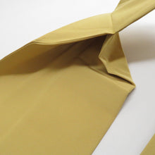 画像をギャラリービューアに読み込む, 名古屋帯 辛子色ｘ白色ｘ多色 お太鼓柄 流水に葉や花紋様 正絹 カジュアル 仕立て上がり 着物帯 長さ366cm